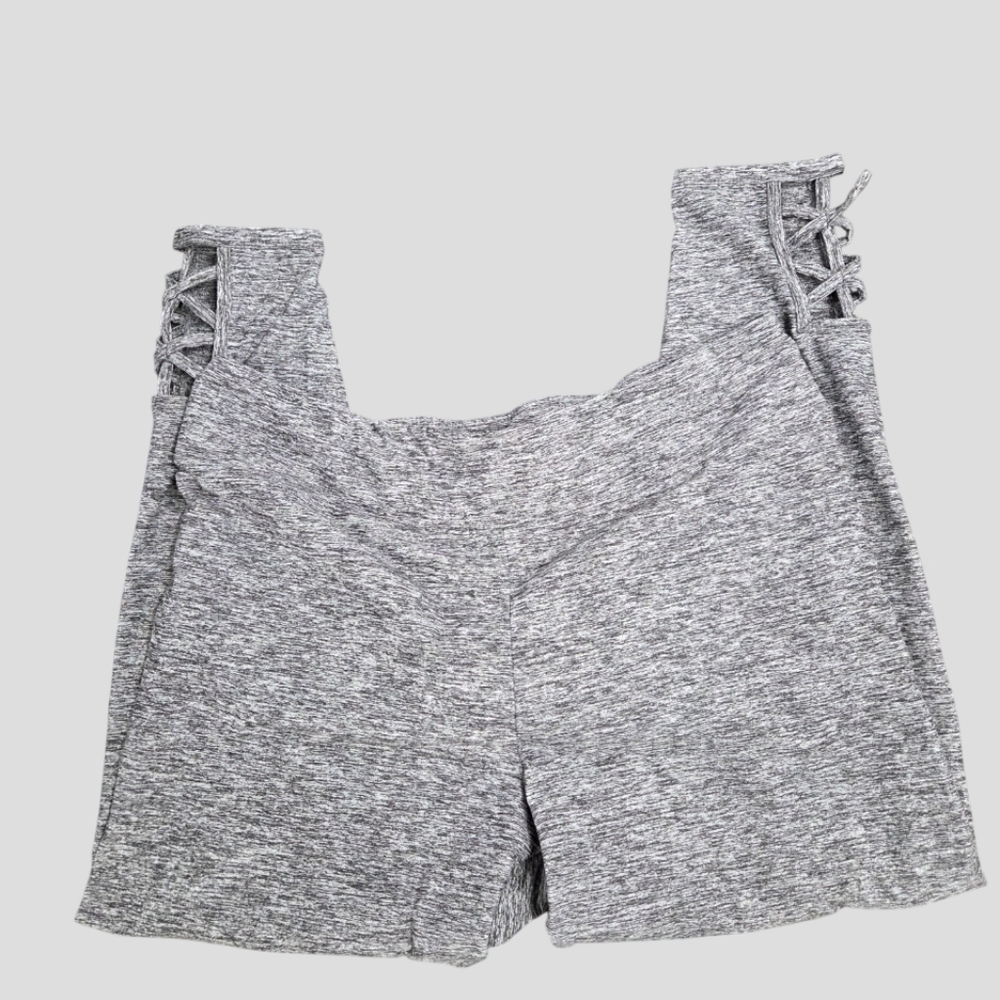 Leggings Ankle Lattice Pattern 2 Pair (1) Each Black & Gray Leggings PreLoved 3X - Picture 3 of 4